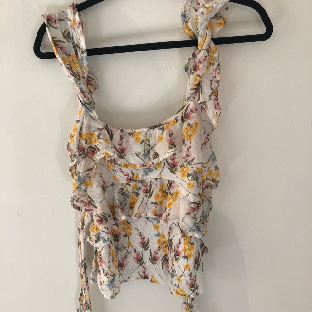 Lime and Dot Floral Top